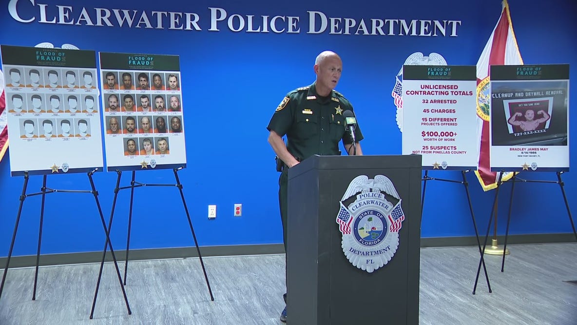 Unlicensed contractors arrested press conference